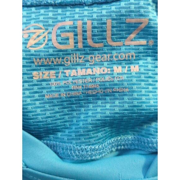 Gillz Tournament Hoodie V2 Top Men's Teal Blue Lightweight Vented Angler Fishing - Picture 10 of 13